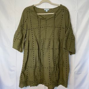 Country Living green eyelet dress